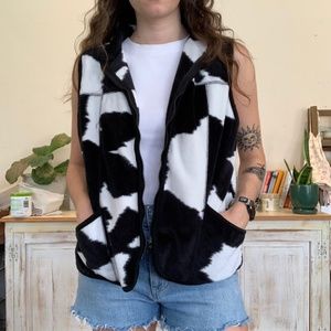 Vintage Barrage Cow Print Vest